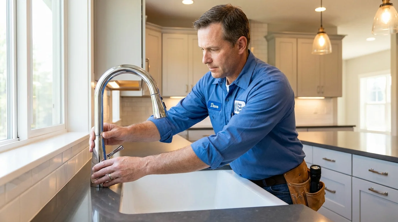 Kitchen faucet installation by Johns Plumbing LLC in Myrtle Point